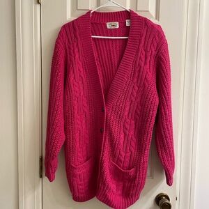Vintage Marsh Landing Hot Pink Knit Cardigan